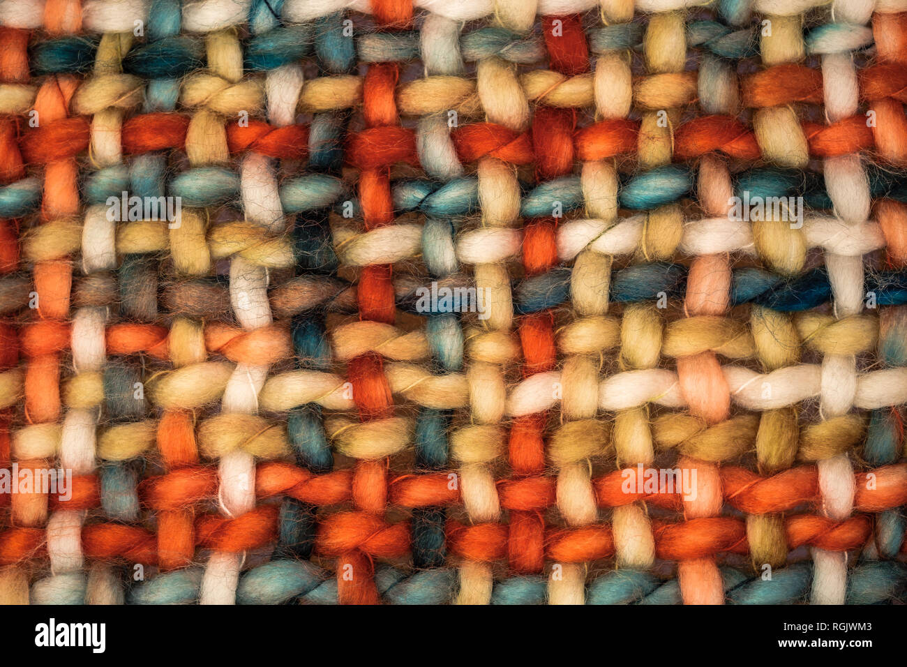 Colorful Coarse Woven Cloth Stock Photo Alamy