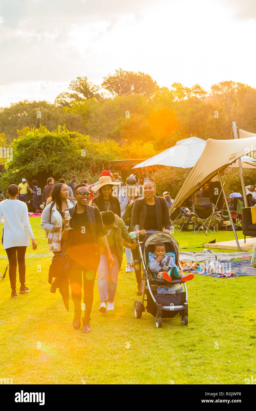 Johannesburg, South Africa May 12 2018 Diverse People at an outdoor