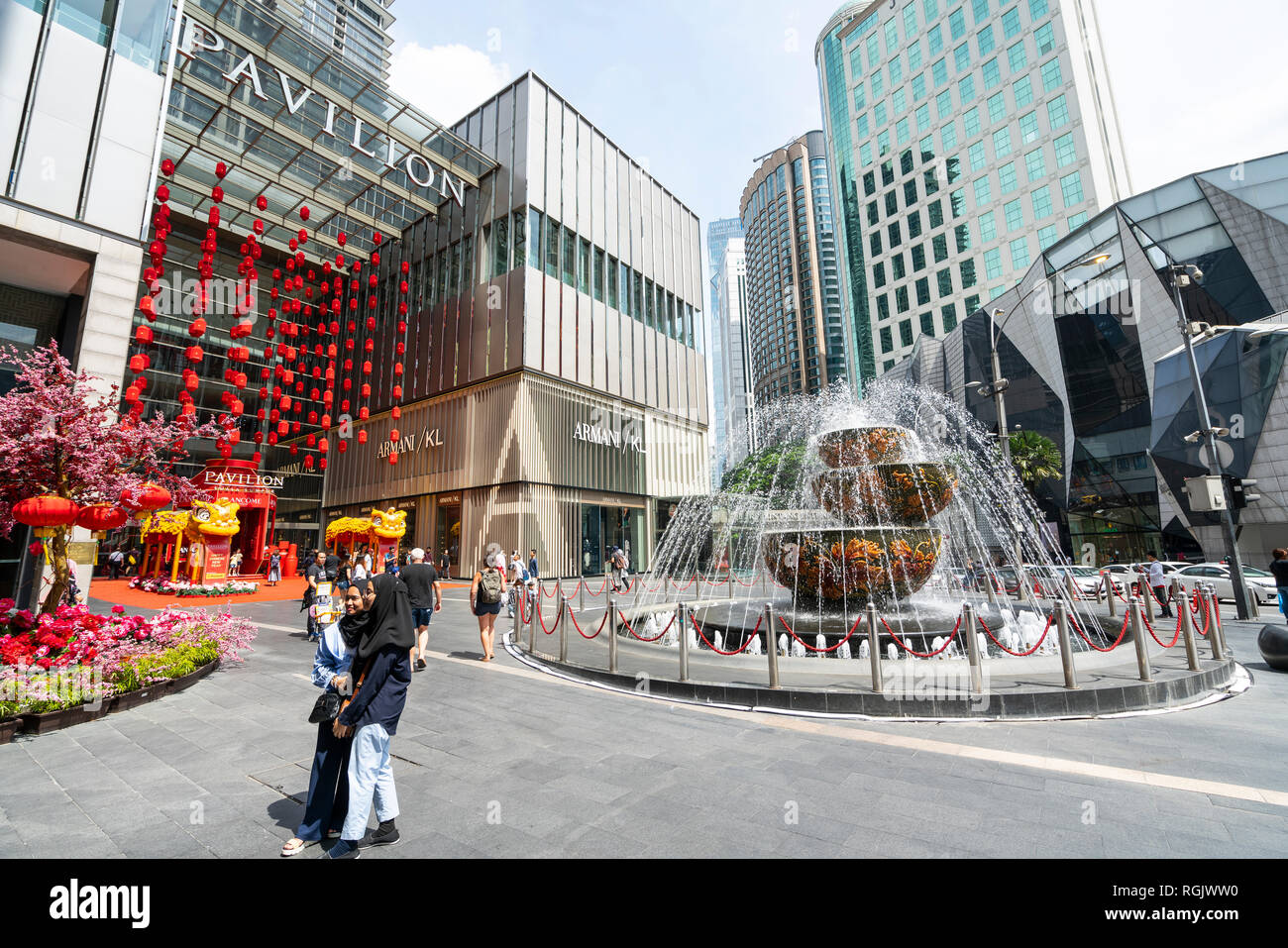 A view of  Pavilion mall building in Kuala Lumpur, Malaysia Stock Photo