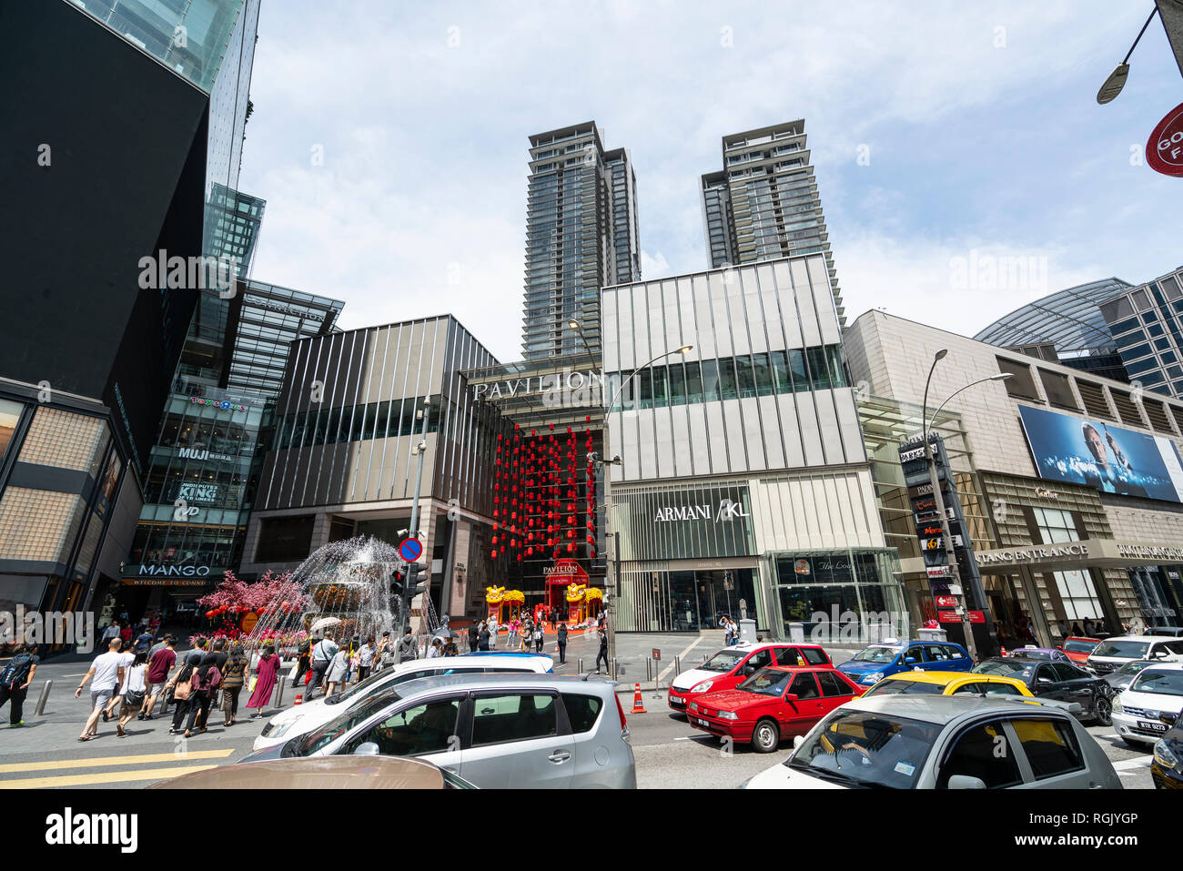 A view of  Pavilion mall building in Kuala Lumpur, Malaysia Stock Photo