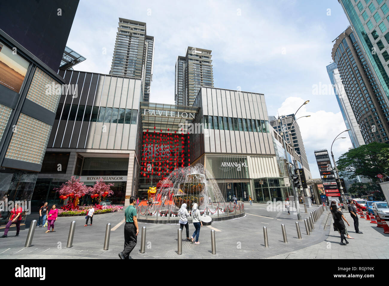 A view of  Pavilion mall building in Kuala Lumpur, Malaysia Stock Photo