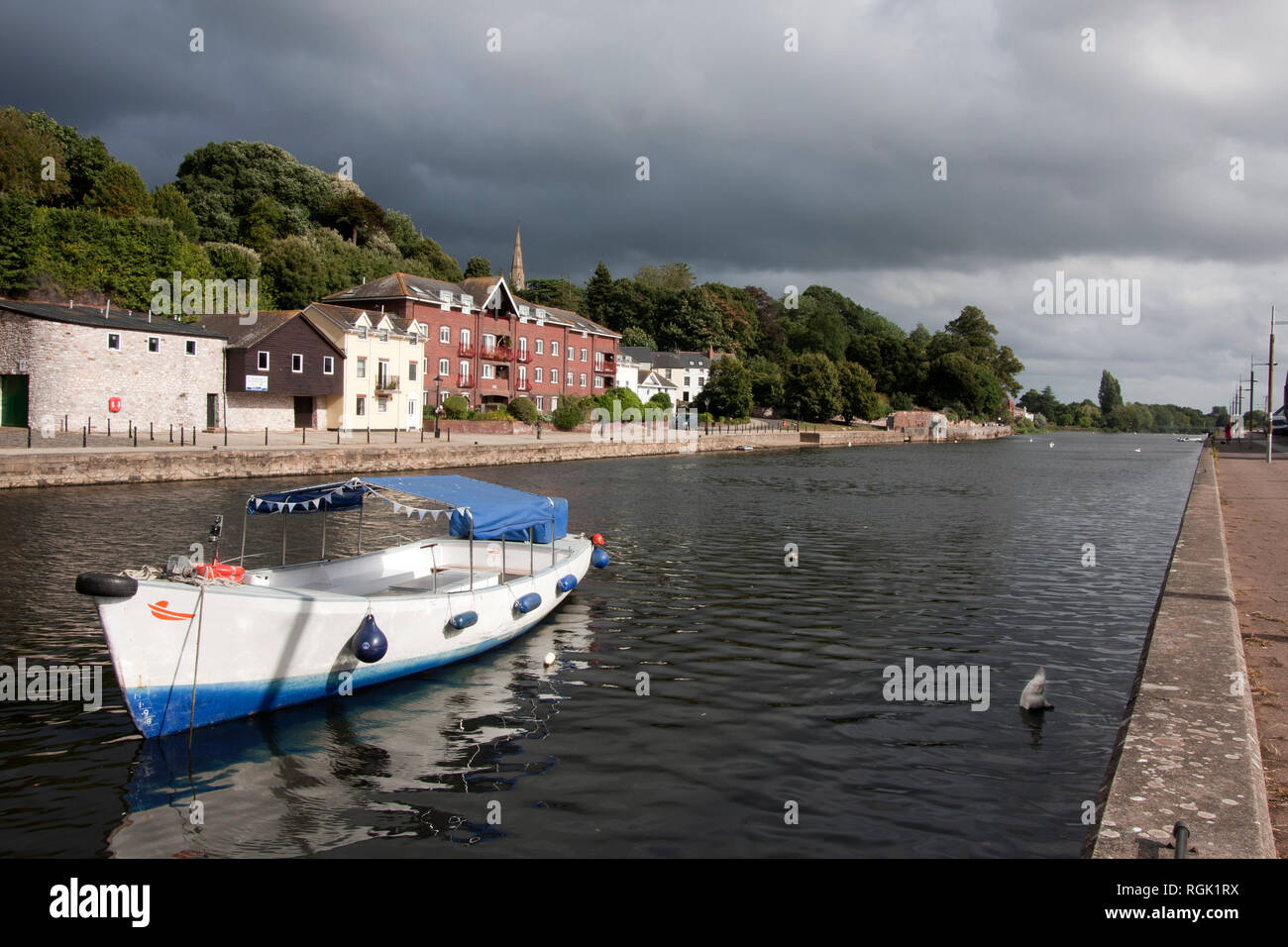 Exeter Quay and the Southern Comfort tour boat, River Exe, Exeter