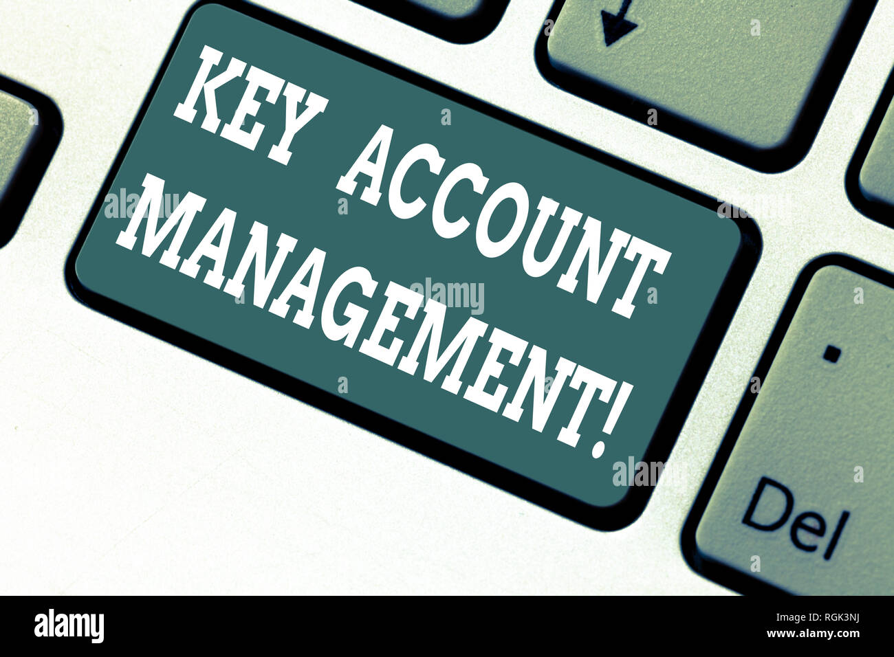 Writing note showing Key Account Management. Business photo showcasing ...