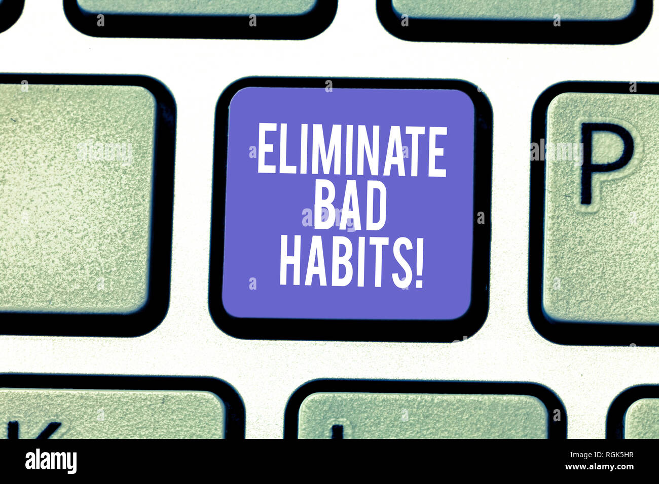 Word writing text Eliminate Bad Habits. Business concept for To stop a ...