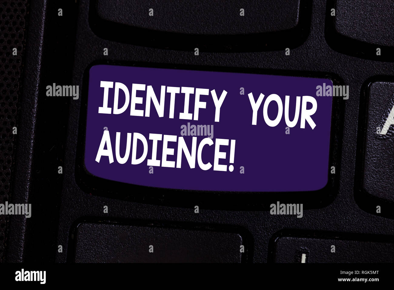 Handwriting Text Identify Your Audience Concept Meaning Figuring Out The Target Audience And Their Needs Keyboard Key Intention To Create Computer Me Stock Photo Alamy