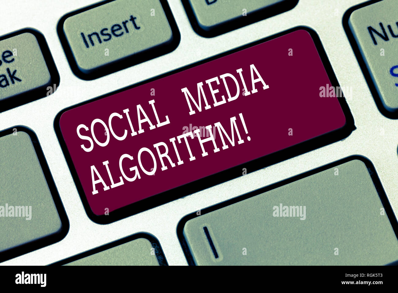 Word writing text Social Media Algorithm. Business concept for Sorting ...