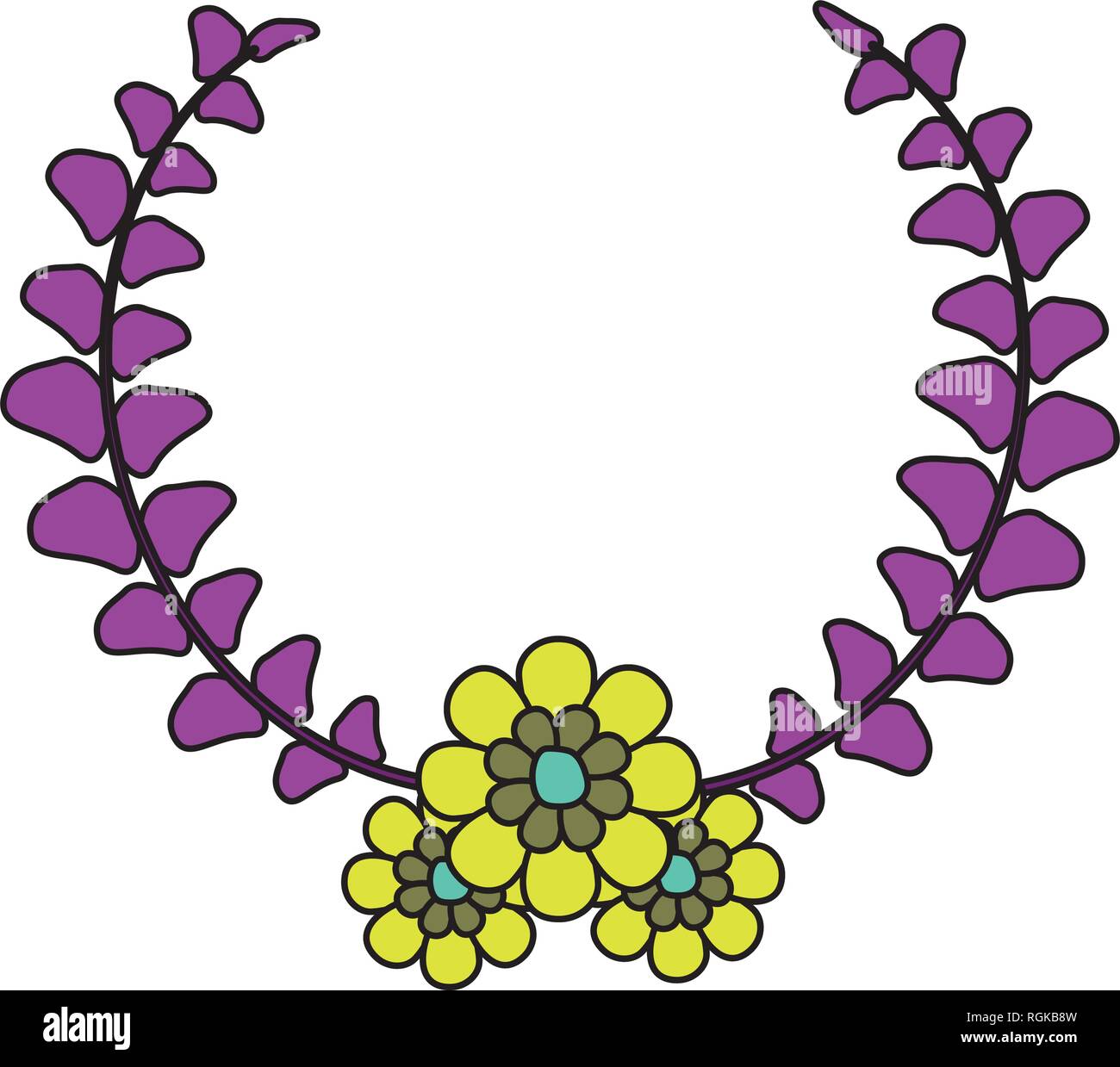 floral wreath flowers Stock Vector Image & Art - Alamy
