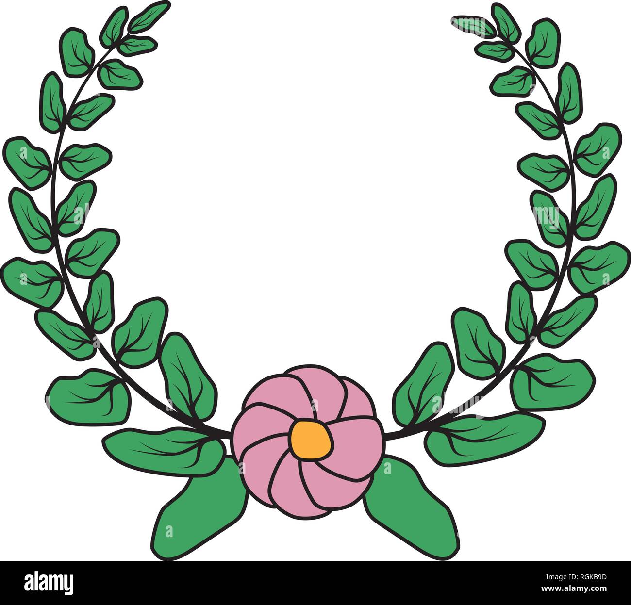 floral wreath flowers Stock Vector Image & Art - Alamy