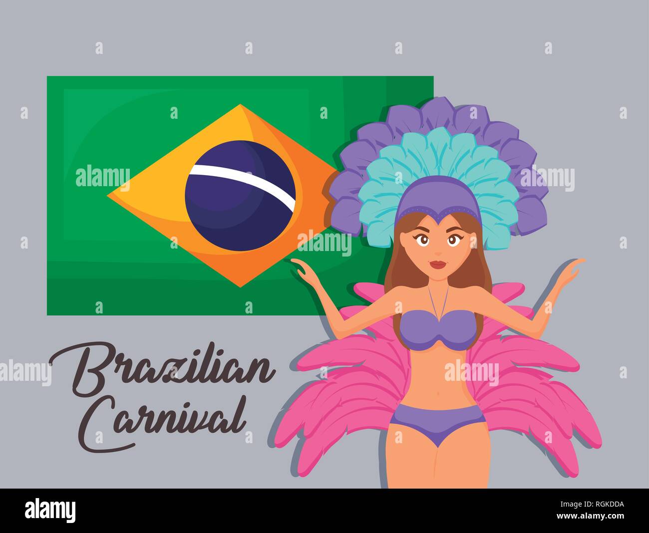 brazilian garota dancer character vector illustration design Stock Vector