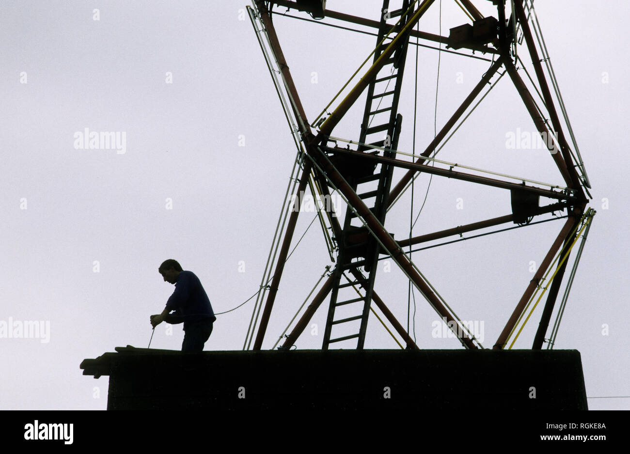 Bauarbeiter, Silhouette Stock Photo