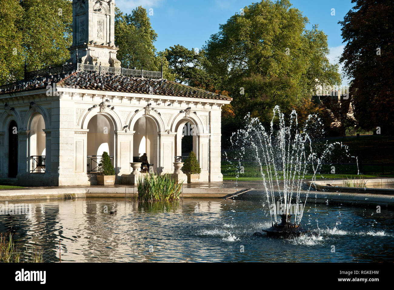 London, Hyde Park, Italian Gardens Stock Photo