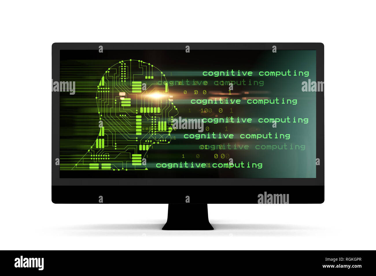 Machine learning and cognitive computing - 3d rendering Stock Photo