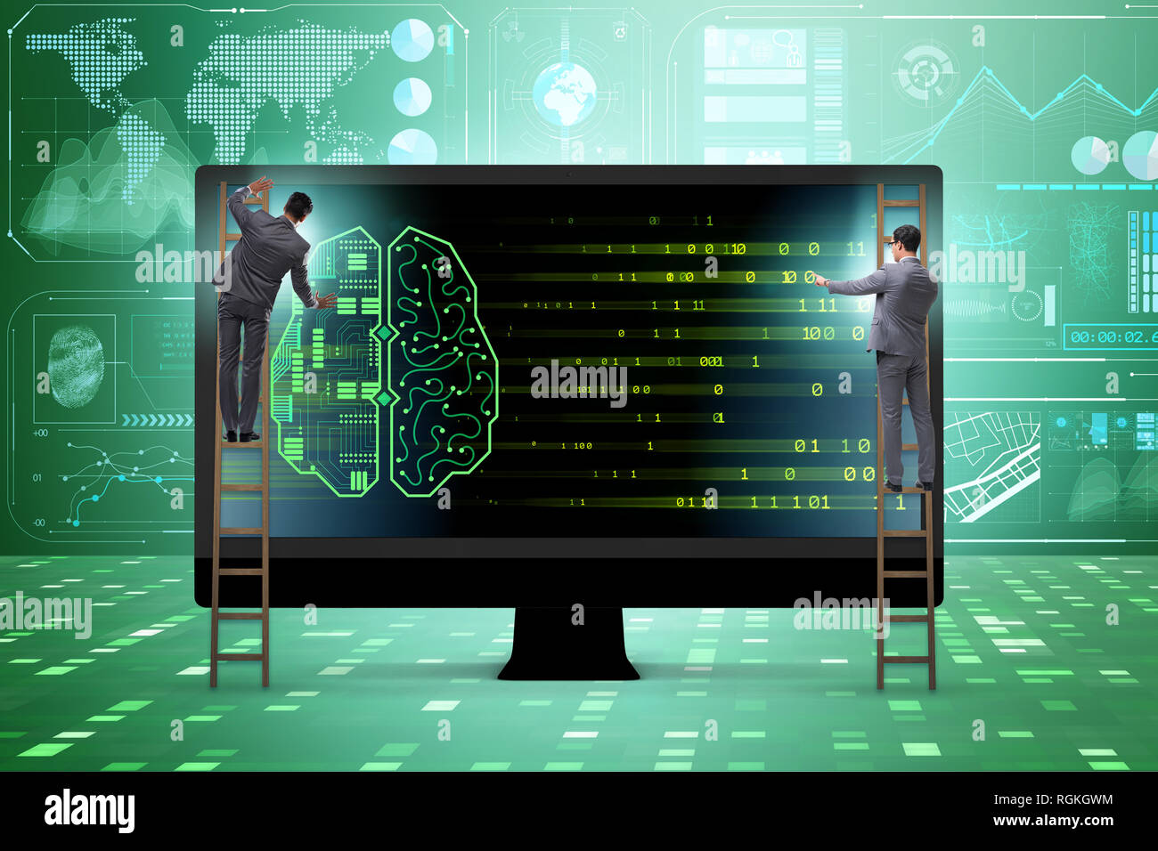 Cognitive computing and machine learning concept Stock Photo - Alamy