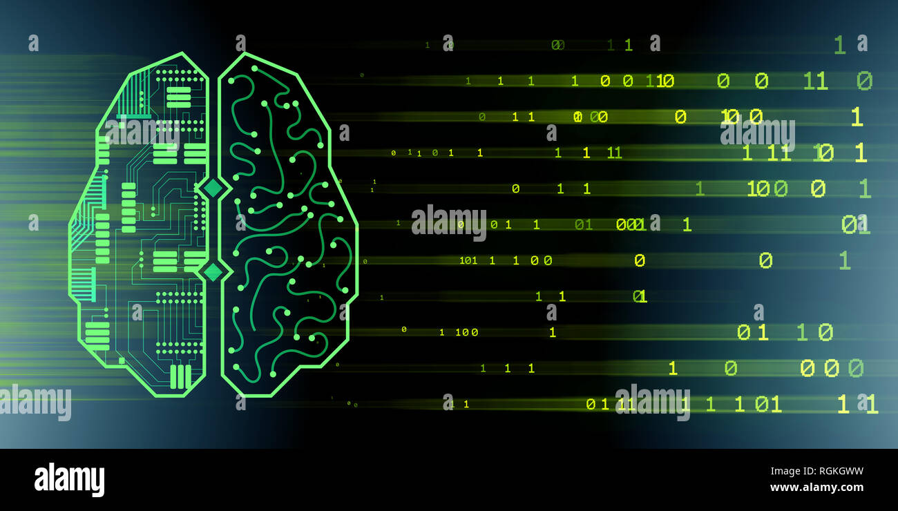 Machine learning and cognitive computing - 3d rendering Stock Photo - Alamy