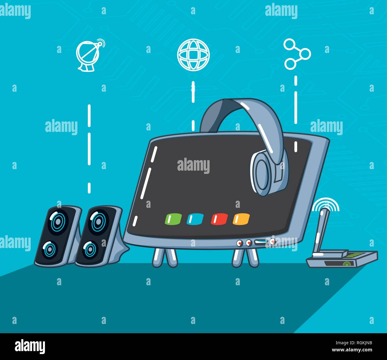 computer technology set gadgets vector illustration design Stock Vector ...