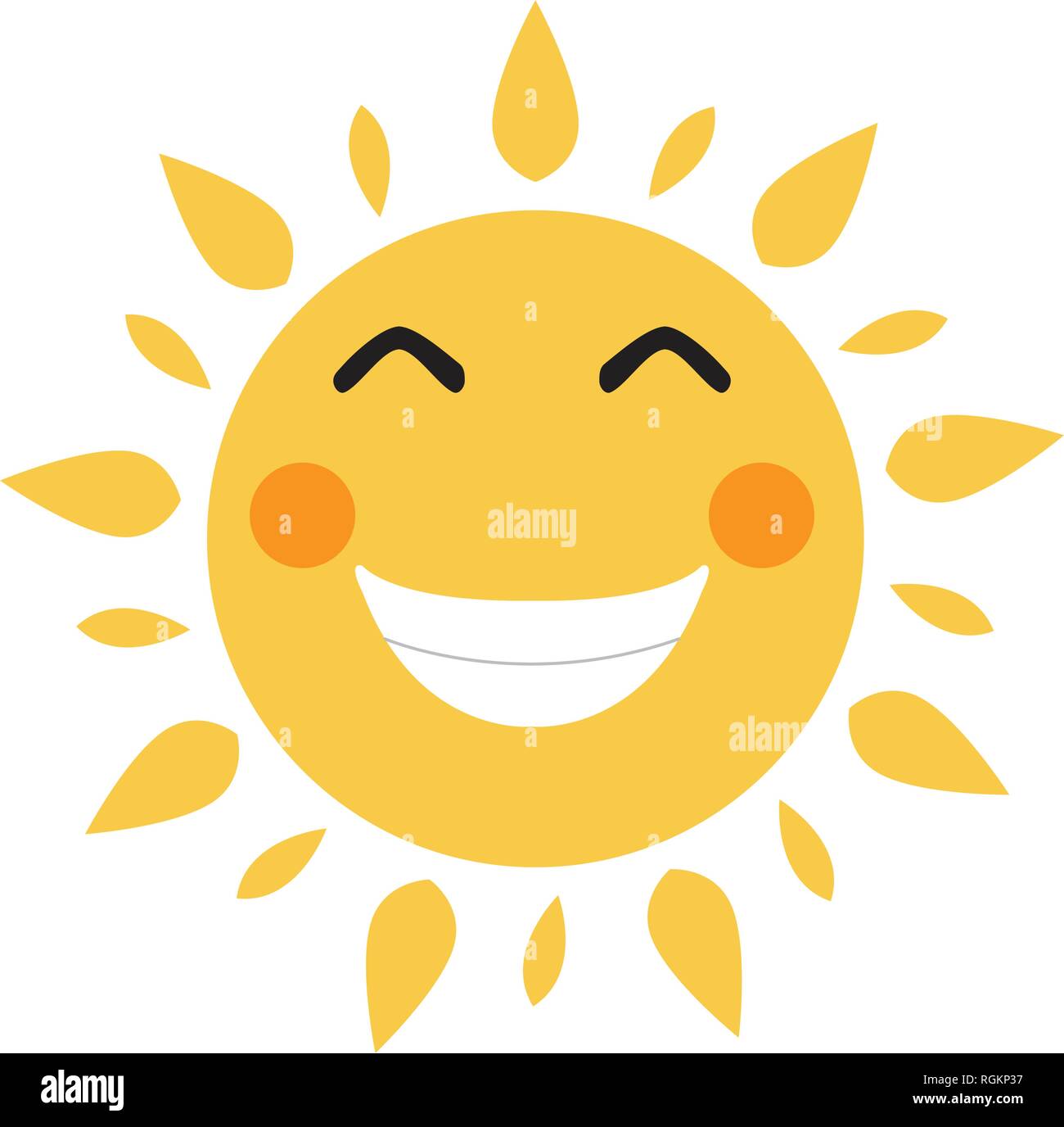 Sun Making Happy Isolated happy sun Stock Vector Image & Art - Alamy