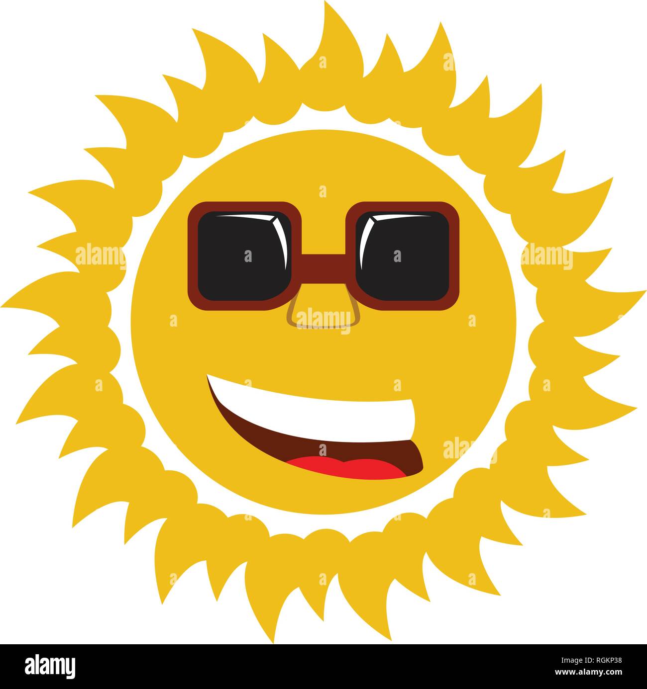 Sun Happy Sign Isolated happy sun Stock Vector Image & Art - Alamy