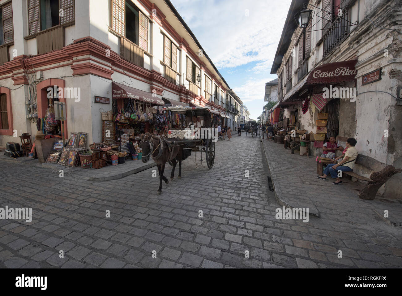 Kalesa Horse Carriage On Historic Calle Crisologo Vigan Ilocos