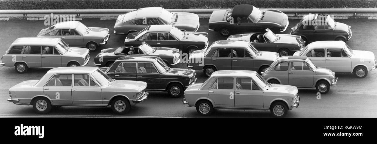 fiat cars, 1960-1970 Stock Photo