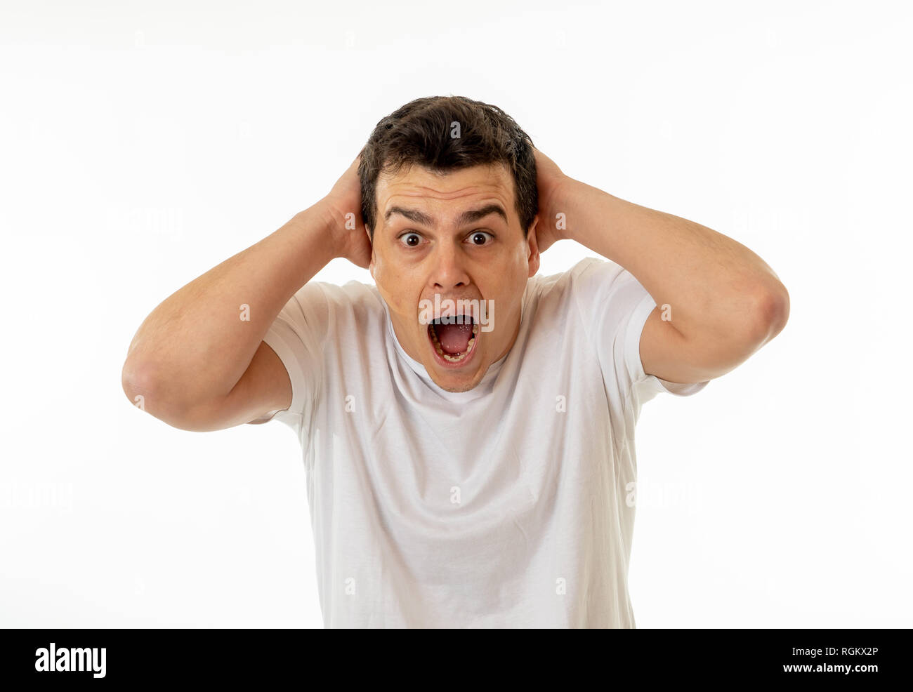 Image surprised male model hi-res stock photography and images - Alamy