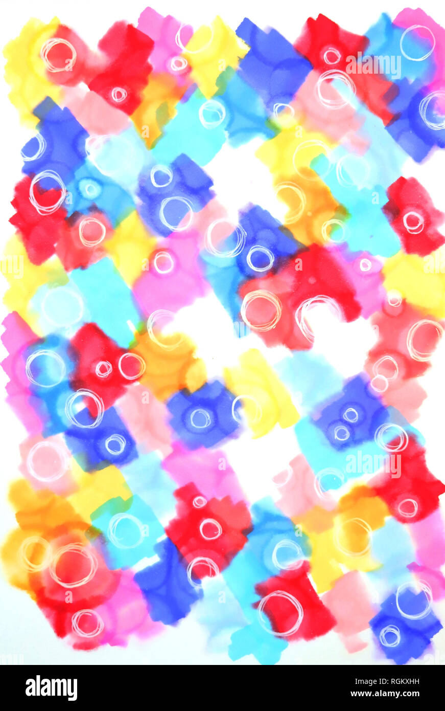 Colourful square shape illustration Stock Photo