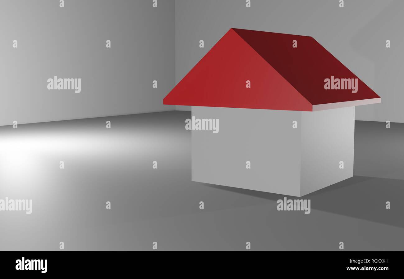 house modern contemporary style isolated on white background Stock ...