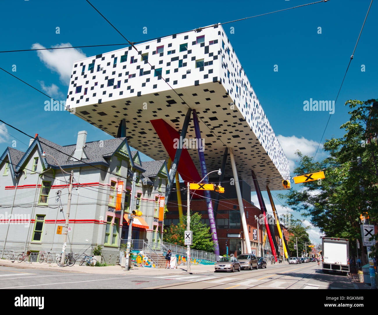 The Sharp Centre for Design an award winning extension to OCAD University, Grange Park, Toronto, Ontario, Canada Stock Photo