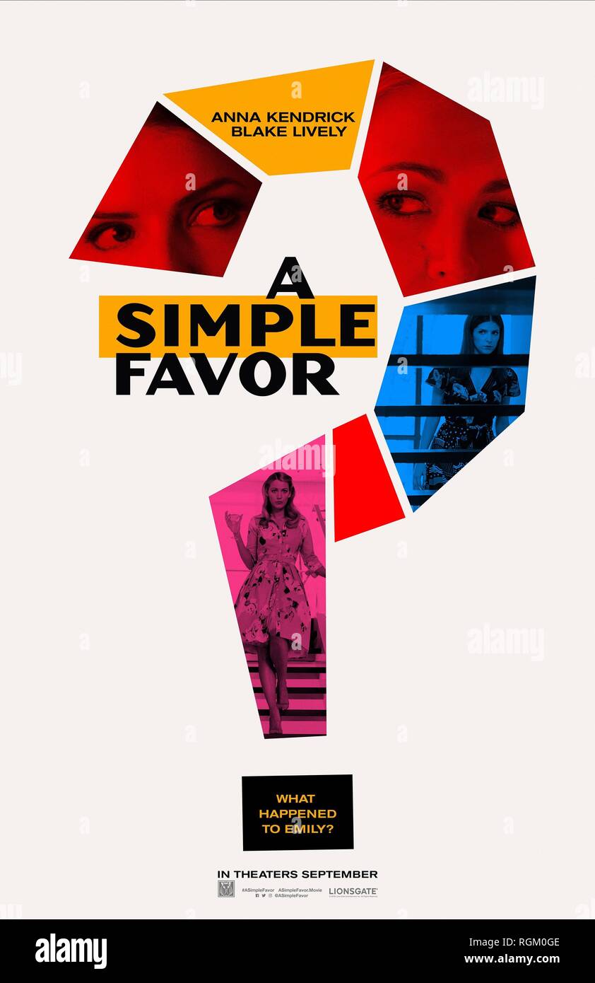 MOVIE POSTER, A SIMPLE FAVOUR, 2018 Stock Photo - Alamy