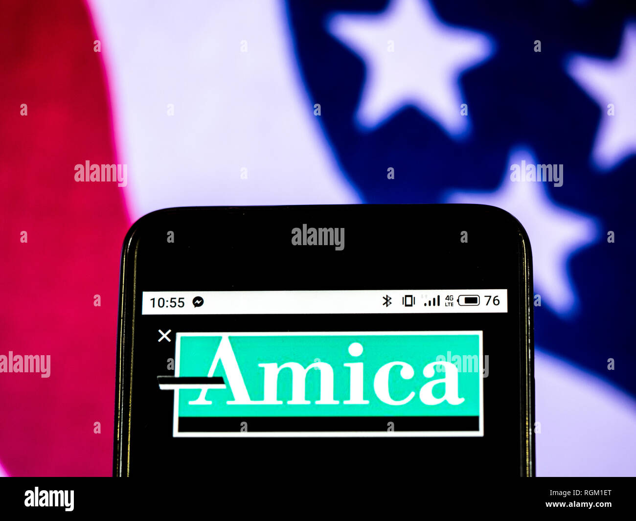 Amica Insurance Company >> Amica Mutual Insurance Company Logo Seen Displayed On Smart Amica Insurance Company >> Amica Mutual Insurance Company Logo Seen Displayed On Smart
