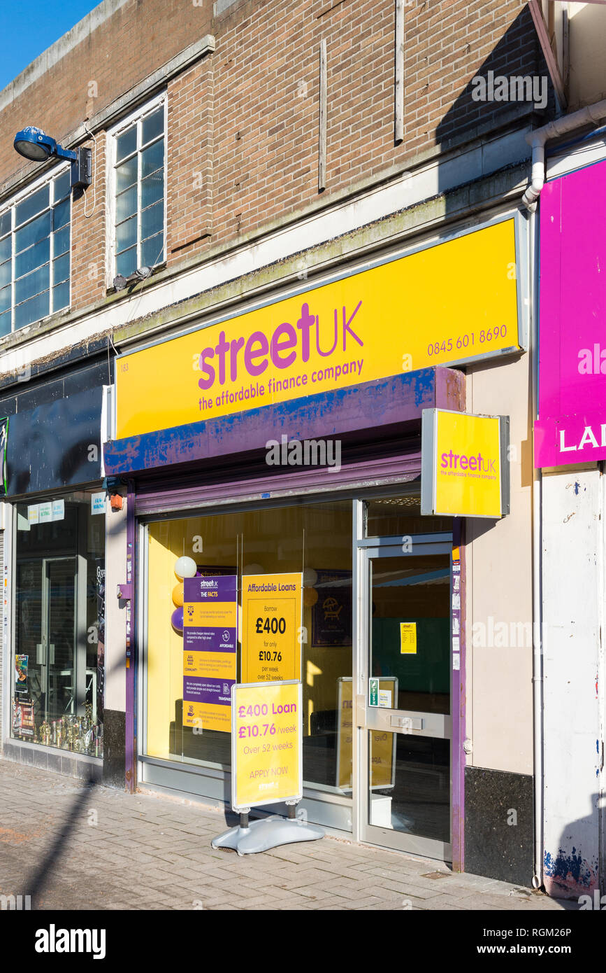 Street UK loan and finance provider branch in West Bromwich High Street Stock Photo