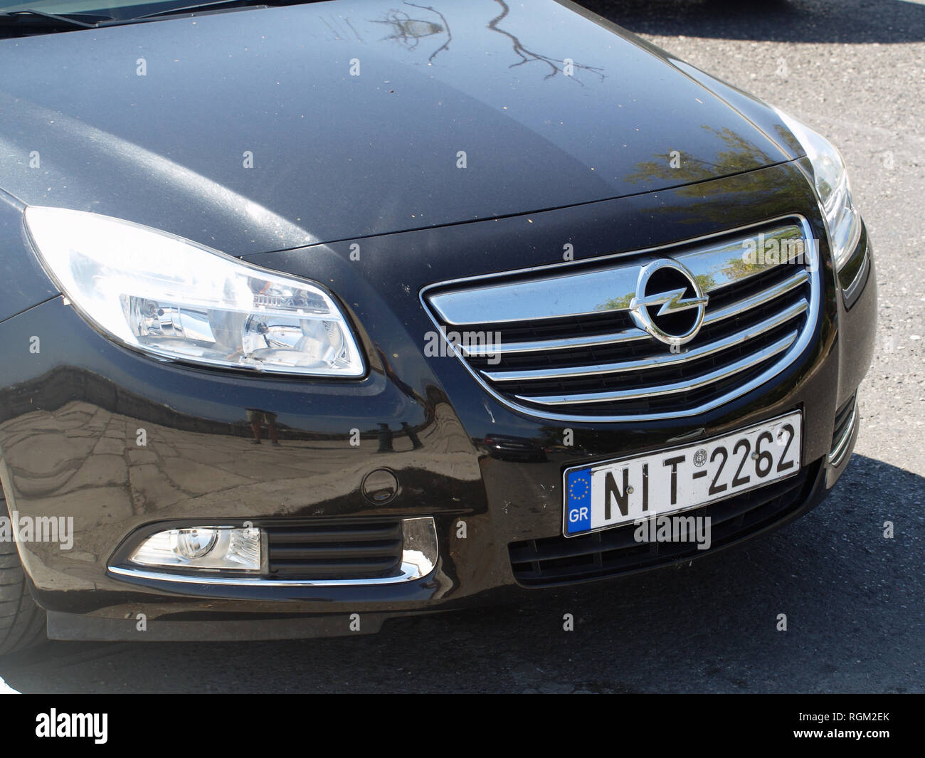 Black Opel Insignia in Corfu, Greece Stock Photo - Alamy