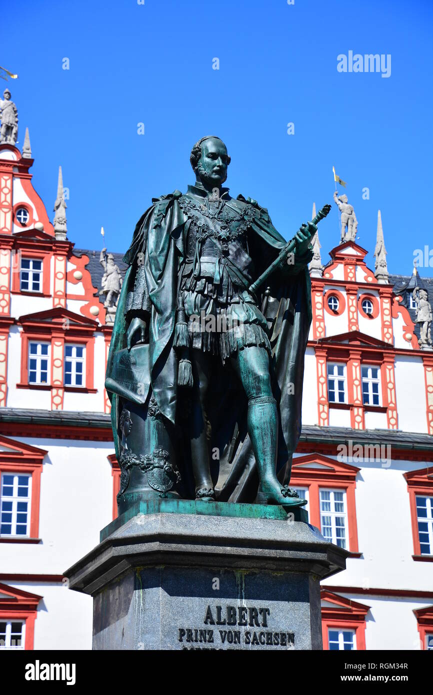 View in the city of Coburg, Bavaria, region Upper Franconia, Germany Stock Photo