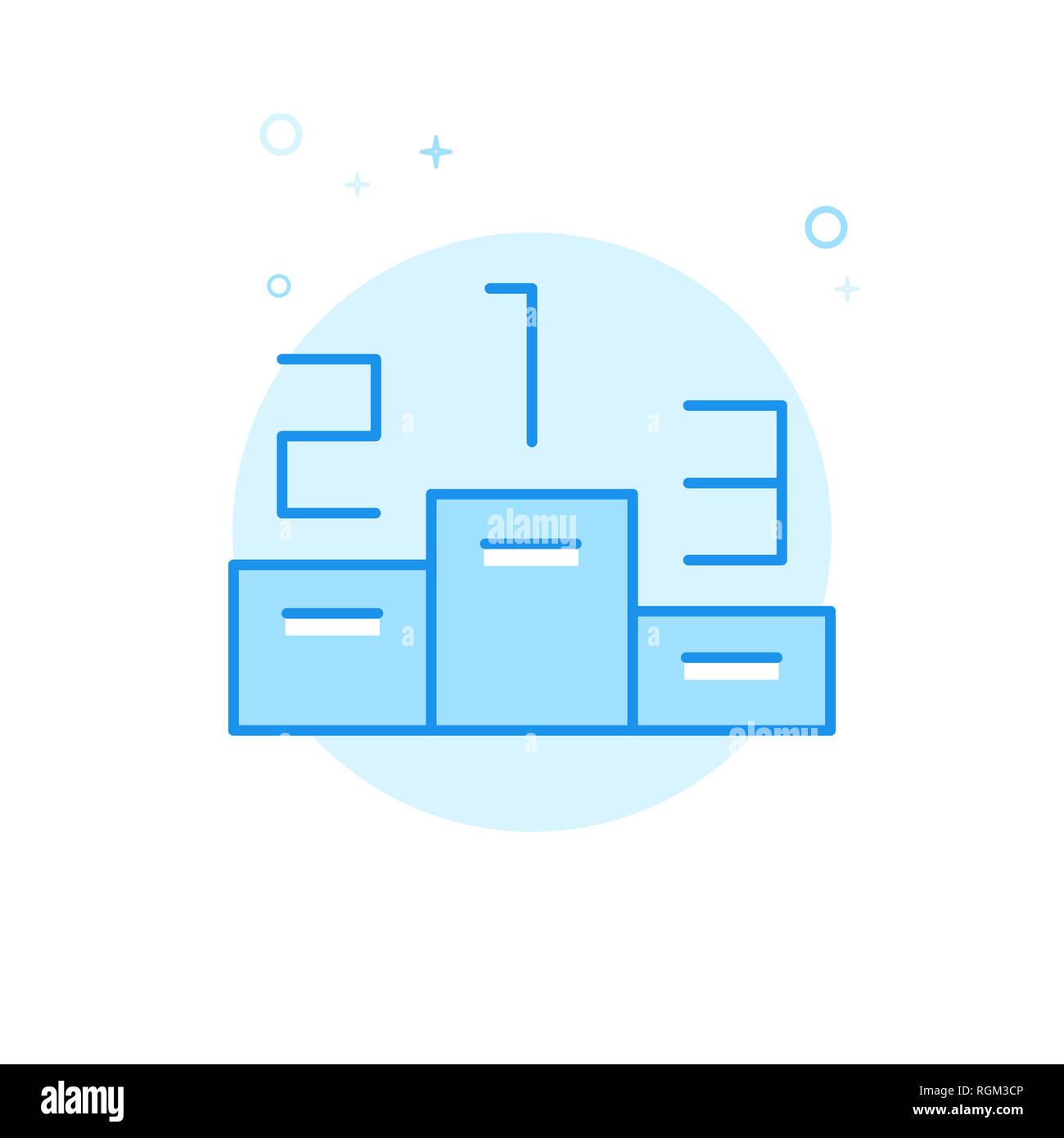 Winners Podium Flat Icon. First, Second and Third Place Symbol ...
