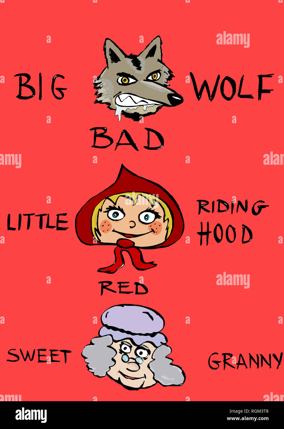 Little Red Riding Hood Characters Stock Photo Alamy