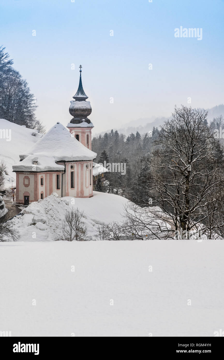 Maria Gern church, Berchtesgaden, Bavaria, Germany Stock Photo