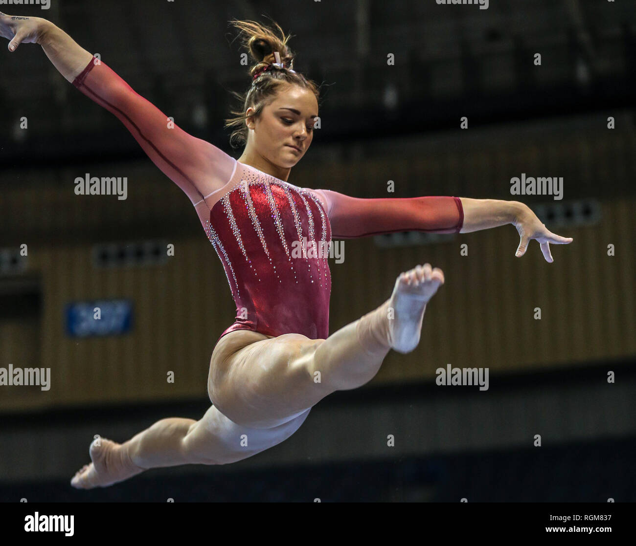 Fort Worth, Texas, USA. 26th Jan, 2019. Oklahoma gymnast Maggie Nichols