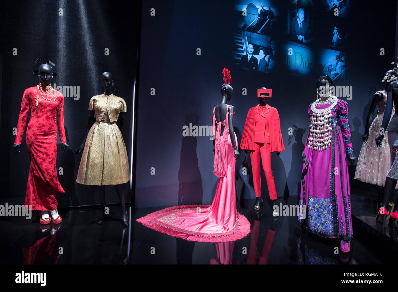 V A London UK. 30 January 2019. Christian Dior the largest and most comprehensive exhibition ever staged in the UK on the House of Dior the V A s biggest fashion exhibition since Alexander