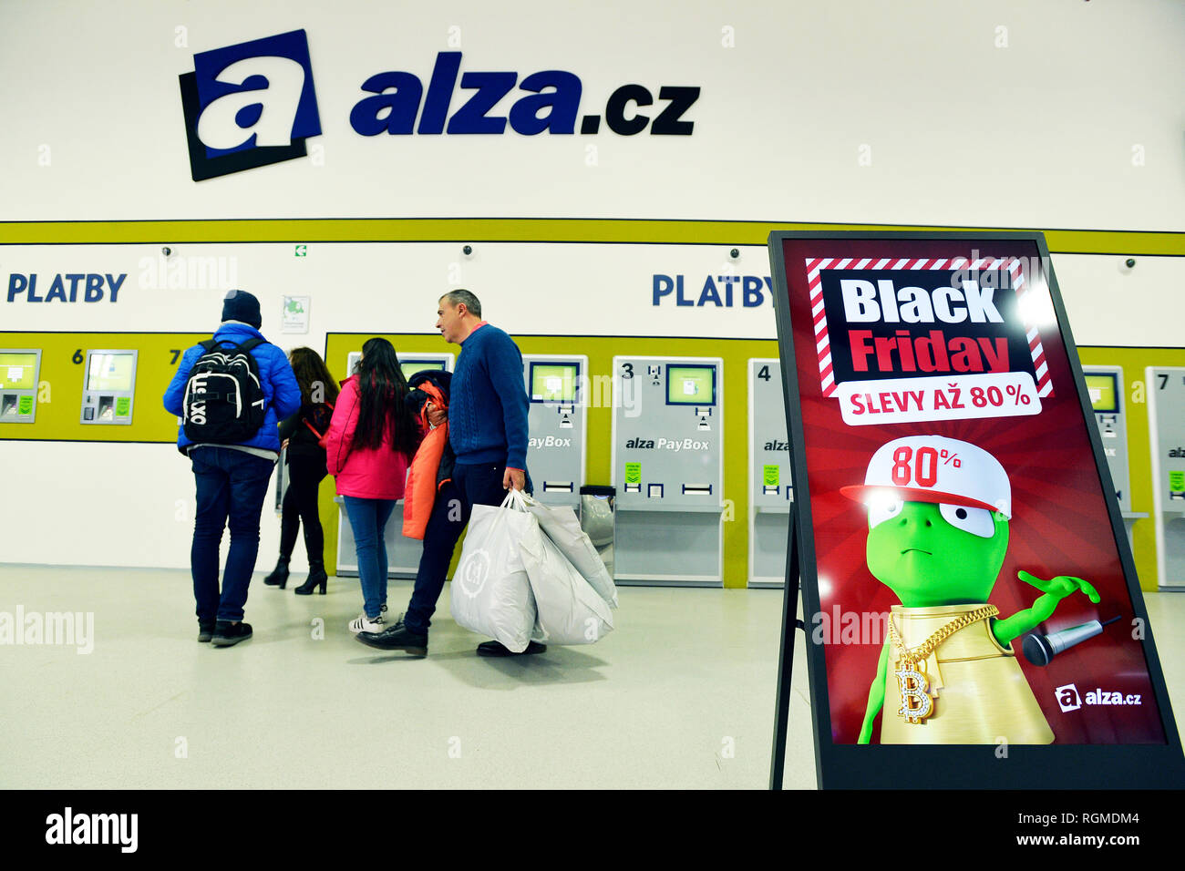 Prague, Czech Republic. 30th Jan, 2019. Sales of Alza.cz, the largest Czech  e-shop, grew by 19.3 percent to record Kc25bn, excluding value added tax,  in 2018, and Alza.cz thus ranks among the