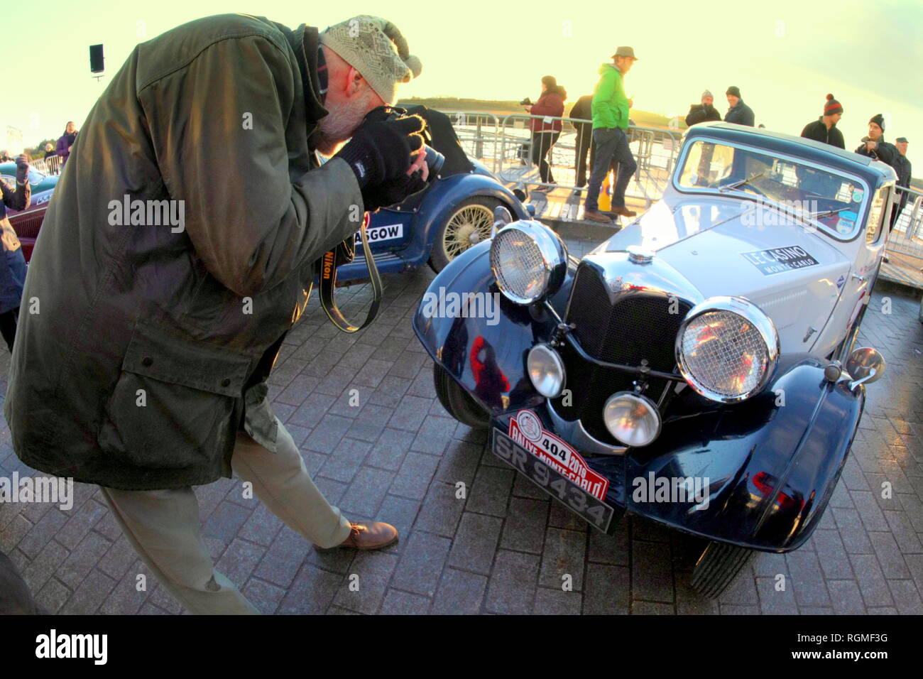 Clydebank, Glasgow, Scotland, UK,30th January, 2019. Clydebank saw the start of the Scottish leg of the Monte Carlo Rally 2019 with locals allowed to view the cars close up before the start. 2019 UK Credit: Gerard Ferry/Alamy Live News Stock Photo