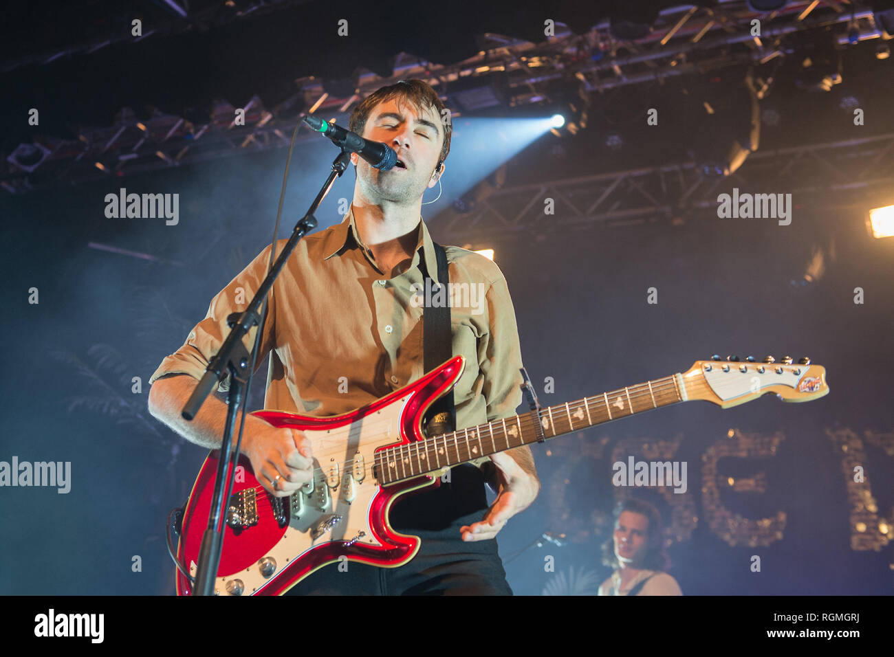 Motherwell, Scotland, UK. 30th January, 2019. English indie rock band bring their energetic style yo Motherwell Civic Centre Concert Hall  UK. Credit: Stuart Westwood/Alamy Live News Stock Photo