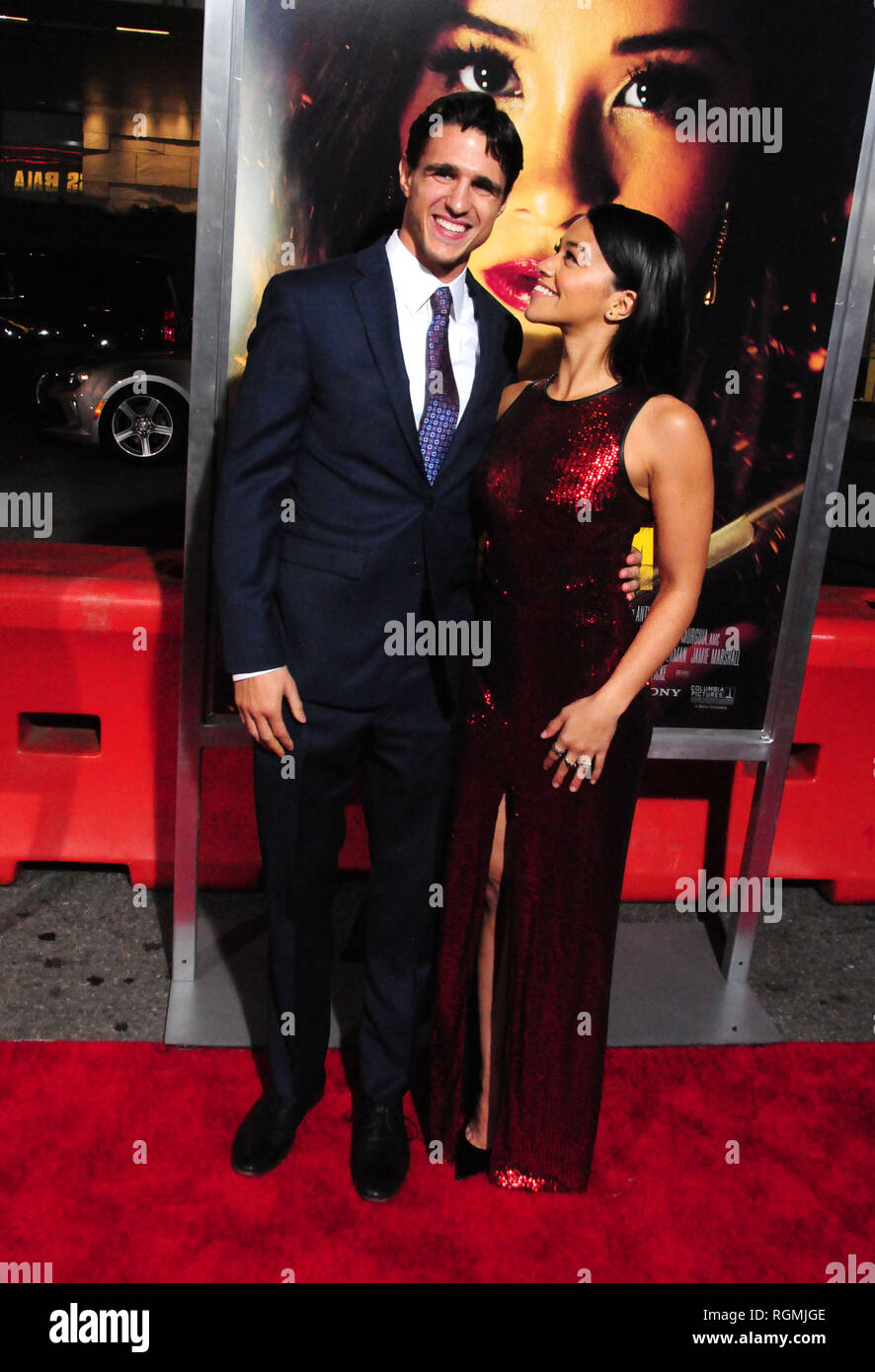 Los Angeles, California, USA. 30th Jan 2019. Actress Gina Rodriguez and fiance Joe Locicero