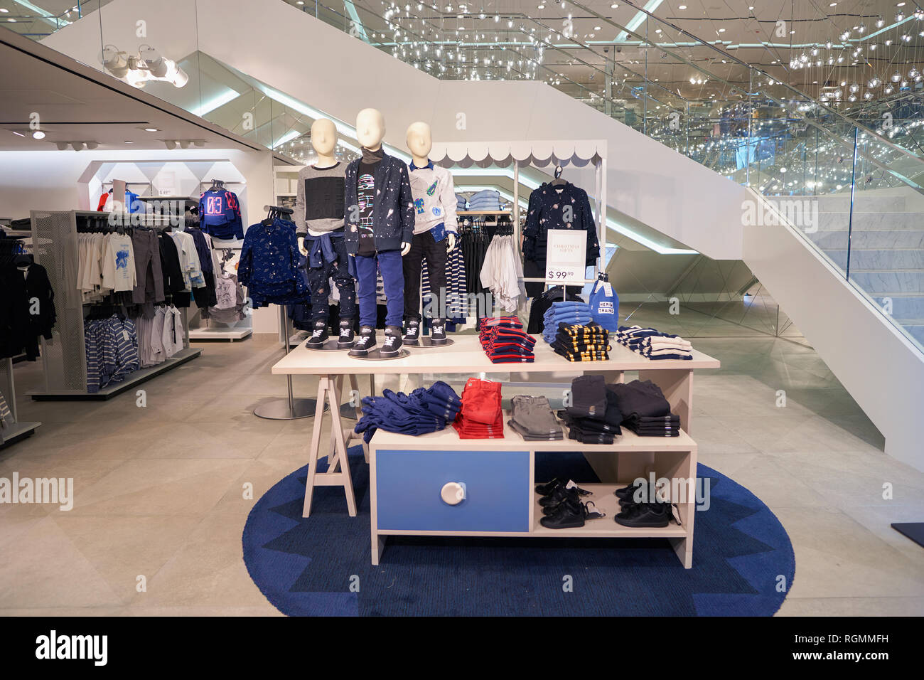 HONG KONG CIRCA NOVEMBER, 2016 inside H & M store in Hong Kong. H