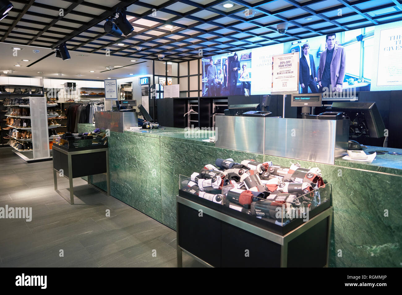 HONG KONG CIRCA NOVEMBER, 2016 inside H & M store in Hong Kong. H