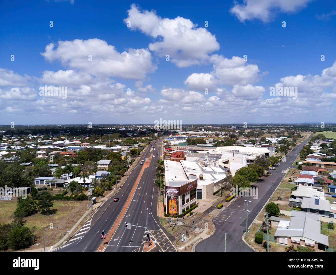 Aerial of the Bundaberg Brewed Drinks factory Bundaberg Queensland Australia Stock Photo