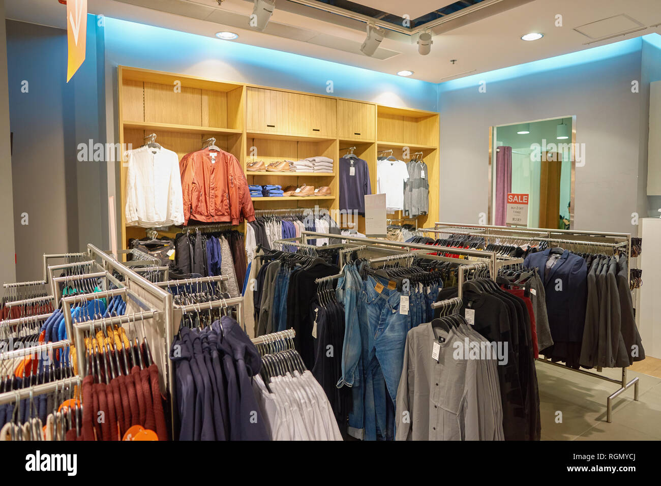 HONG KONG - CIRCA NOVEMBER, 2016: inside H and M store at the Elements ...