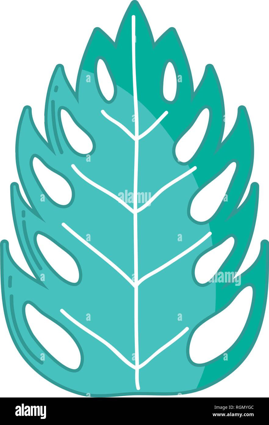 tropical leaf ecology icon Stock Vector Image & Art - Alamy