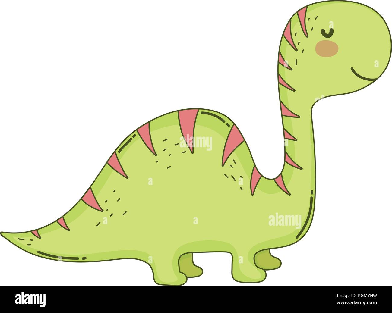 cute apatosaurus character icon Stock Vector Image & Art - Alamy