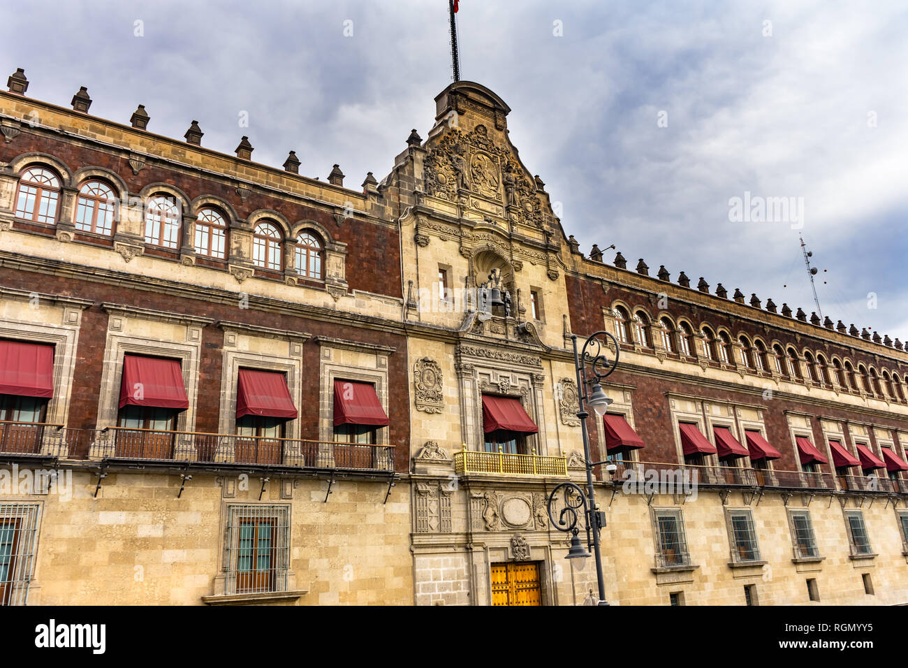 Presidential National Palace Balcony Monument Zocalo Mexico City Mexico 6232