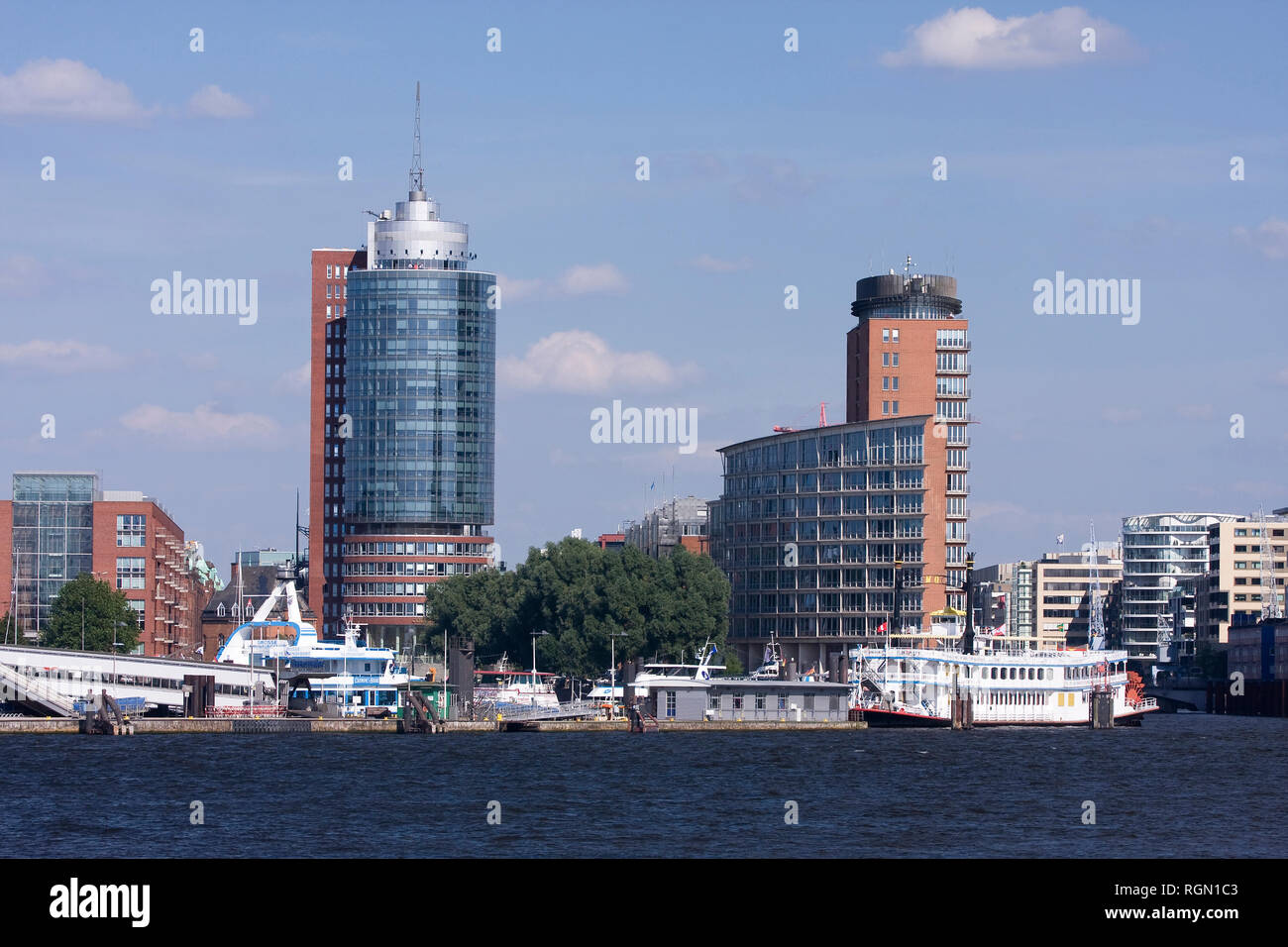 Hafencity mit Columbus Haus, Hansestadt Hamburg, Deutschland, Europa Stock Photo