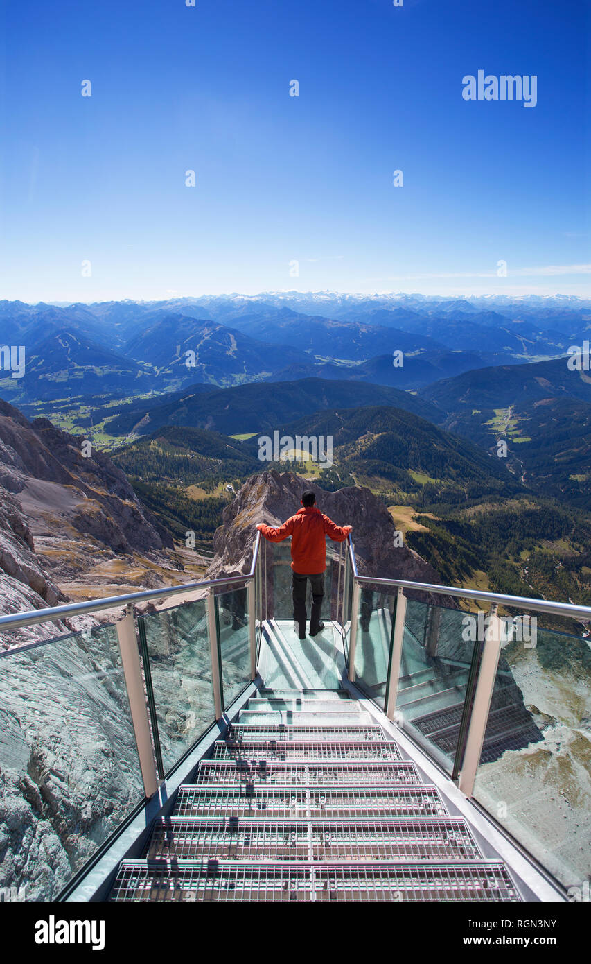 Austria, Styria, Salzkammergut, Dachstein massif, Dachstein Sky Walk Stock Photo